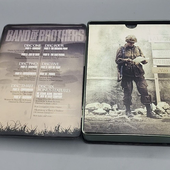 Band of Brothers WW2 DVD 2002 6-Disc Set HBO Complete Series Steelbook Tin Case - Picture 3 of 12